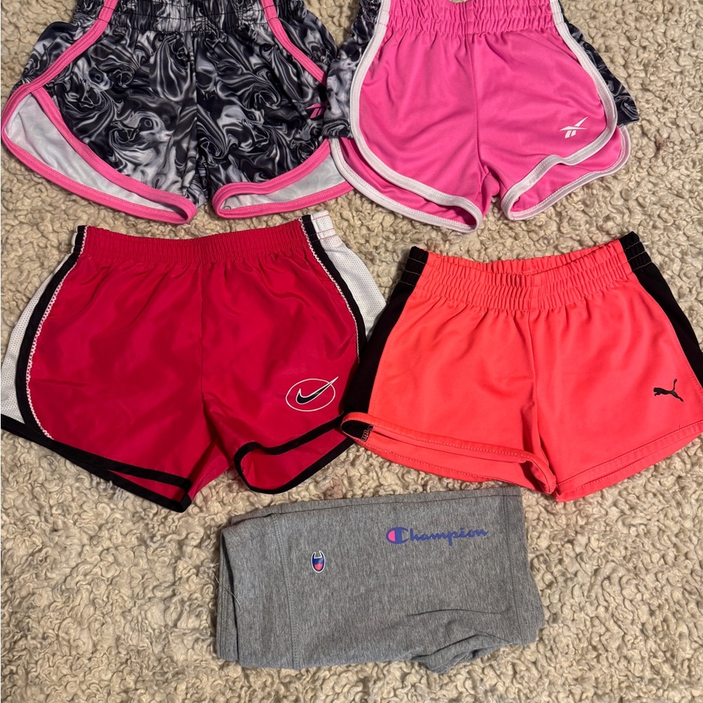 Lot of 5 girls athletic shorts